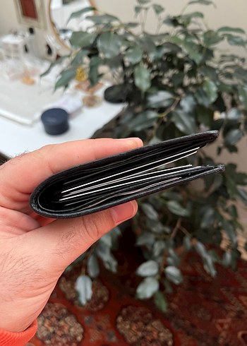 El Yapımı Gerçek Deri Siyah Erkek Cüzdan - Görsel 3