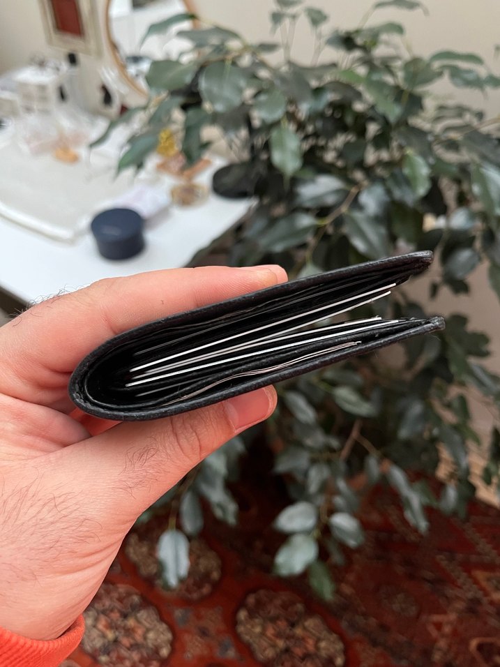 El Yapımı Gerçek Deri Siyah Erkek Cüzdan - Görsel 3