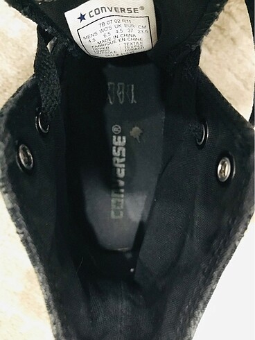 37 Beden siyah Renk Converse unisex ayakkabı