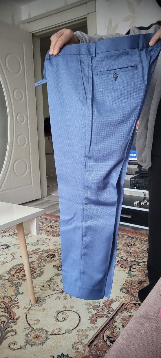 Erkek Mavi Regular takım elbise kına düğün - Görsel 4