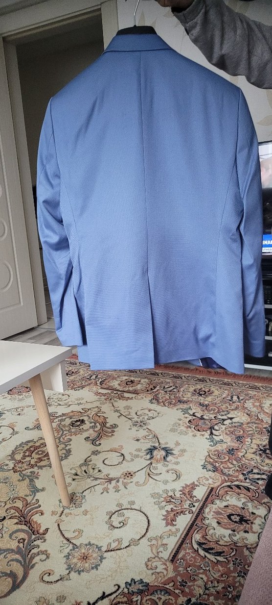 Erkek Mavi Regular takım elbise kına düğün - Görsel 3