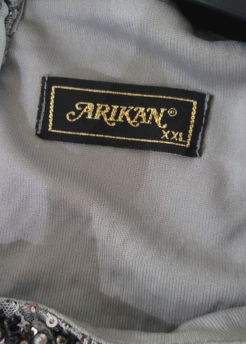 Gri Yılan Desenli Drapeli Uzun Elbise - Görsel 3