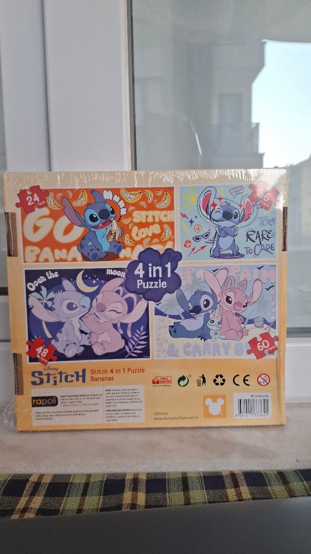 Disney Stitch 4'ü 1 Arada Renkli Çocuk Puzzle - Görsel 2