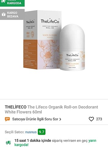 ThelifeCo marka Bayan roll -on 