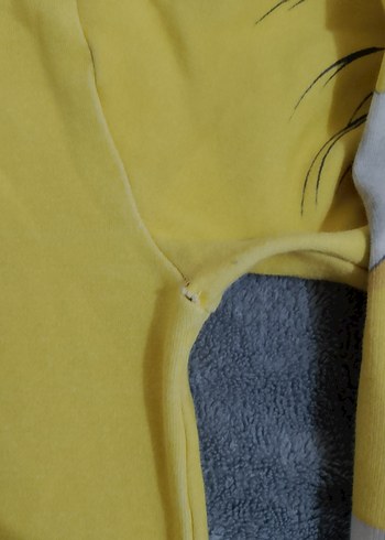 Sarı Kapüşonlu Erkek Çocuk Sweatshirt - Görsel 2