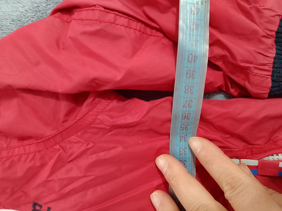 Kırmızı Kapüşonlu Erkek Çocuk Fermuarlı Ceket - Görsel 2