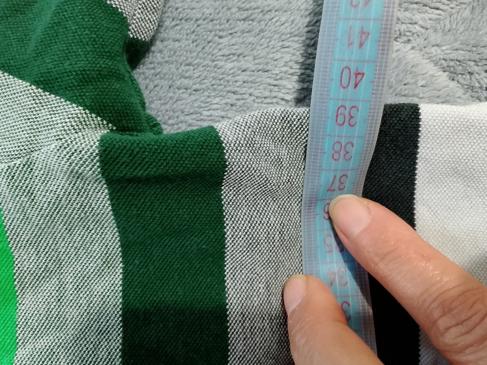 Yeşil Gri Çizgili Uzun Kollu çocuk Polo Tişört - Görsel 2