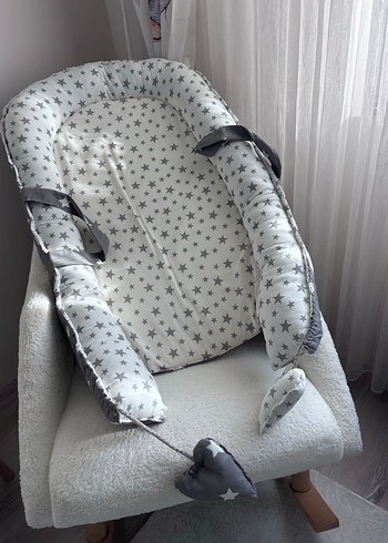Gri Yıldız Desenli Bebek yatak seti - Görsel 2