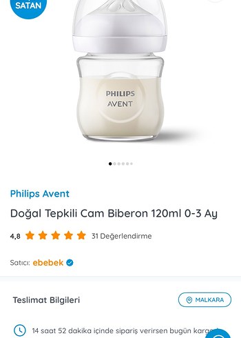 Philips Avent Cam Bebek Biberonu - Görsel 2