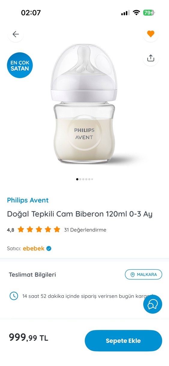Philips Avent Cam Bebek Biberonu - Görsel 2