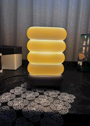 Bej Dekoratif Masa Lambası - Görsel 2