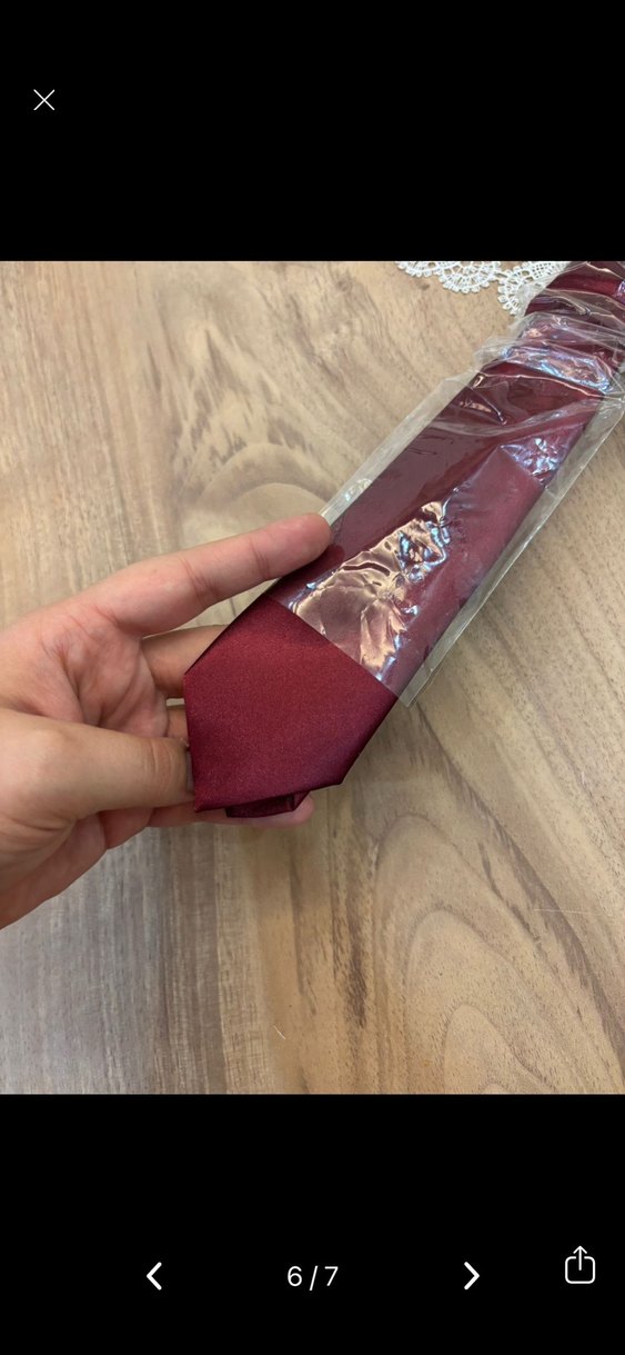 Bordo kravat - Görsel 4