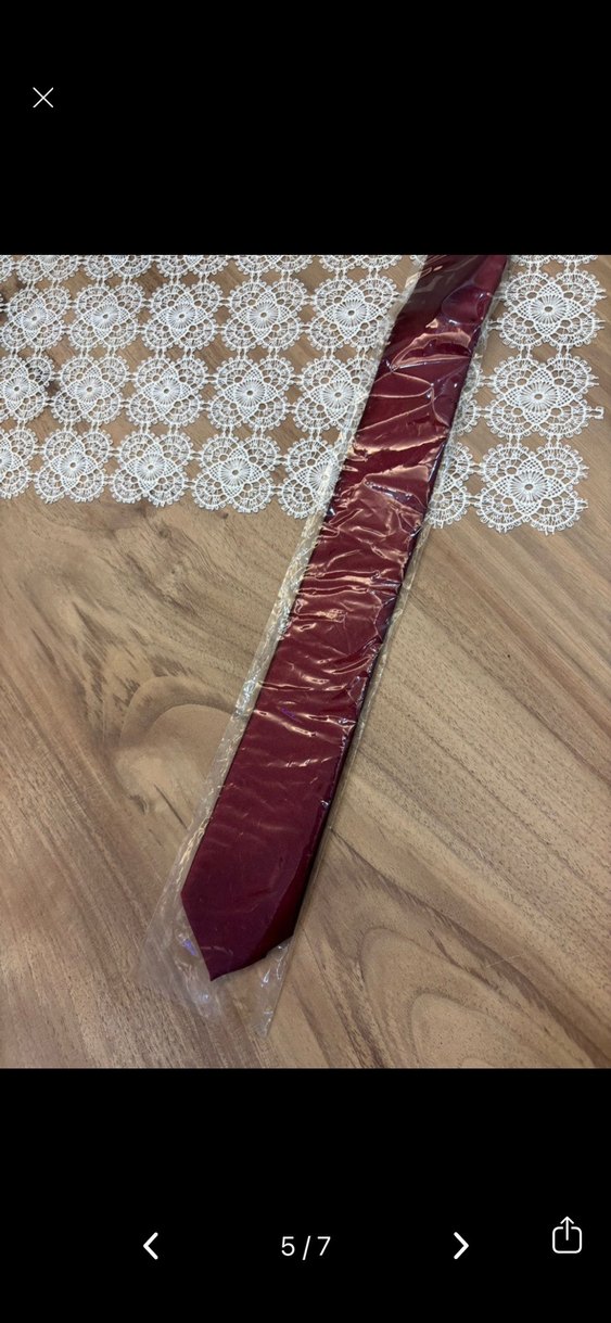 Bordo kravat - Görsel 3