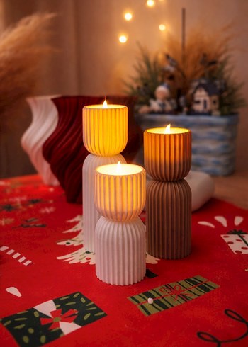 Bej Renkli Modern Mumluk - Görsel 3