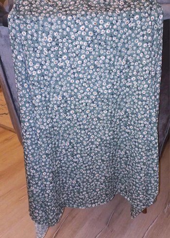 Yeşil Salaş Midi Etek - Görsel 2