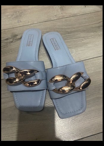 Mavi Tokalı Kadın Terlik - Görsel 2