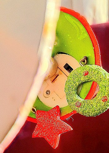 Renkli Yeşil Yılbaşı Ağacı Dekoru Seramik - Görsel 10