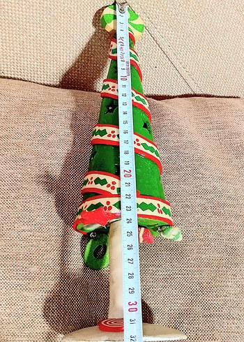 Renkli Yeşil Yılbaşı Ağacı Dekoru Seramik - Görsel 4