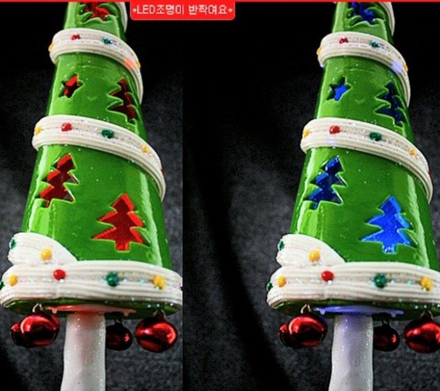 Renkli Yeşil Yılbaşı Ağacı Dekoru Seramik - Görsel 3