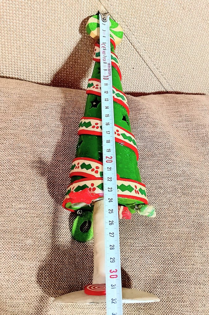 Renkli Yeşil Yılbaşı Ağacı Dekoru Seramik - Görsel 4