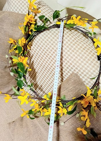 Sarı azalea Çiçekli Kapı Bahar Çeleng Süsü - Görsel 5