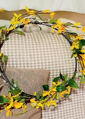 Sarı azalea Çiçekli Kapı Bahar Çeleng Süsü - Görsel 4