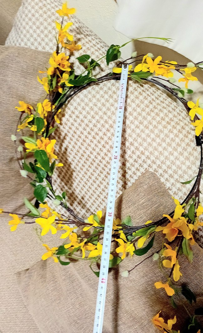 Sarı azalea Çiçekli Kapı Bahar Çeleng Süsü - Görsel 5