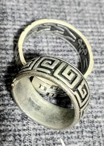 GÜMÜŞ GÖRÜNÜMLÜ AĞIR ÜNİSEX AYARLANIR YÜZÜKLER - Görsel 6