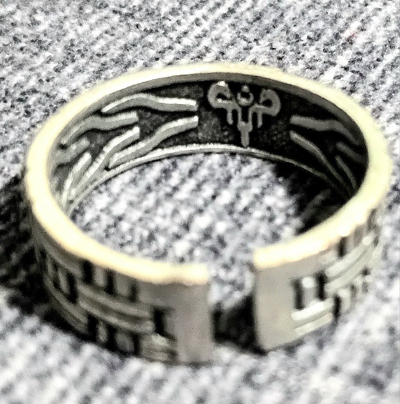 GÜMÜŞ GÖRÜNÜMLÜ AĞIR ÜNİSEX AYARLANIR YÜZÜKLER - Görsel 4