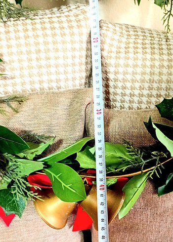 Parlak Altın Noel Çelengi - Görsel 5