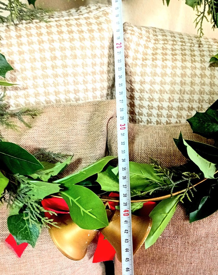 Parlak Altın Noel Çelengi - Görsel 5