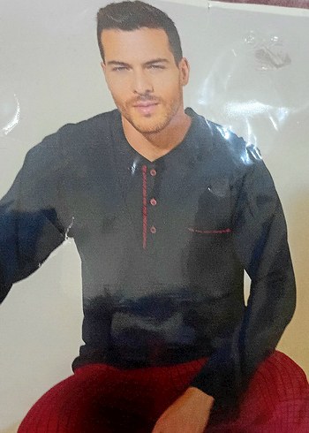 Erkek 4 Mevsim %100 Pamuk Alt üst Pijama Takımı Sıfır L Beden - Görsel 5