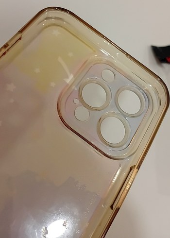 KVK Privacy şeffaf telefon kılıfı, iPhone 14 Pro Max için mor - Görsel 6