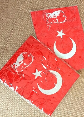 Türk Bayrağı 2 ADET Fiyatıdır. 29cm X 21 cm ebatında Tül Bayrak