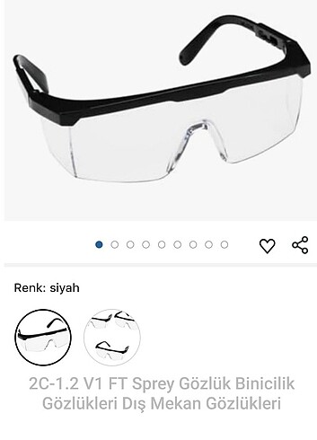 2C-1.2 V1 FT Sprey Gözlük Binicilik Gözlükleri Dış Mekan Gözlükl - Görsel 4