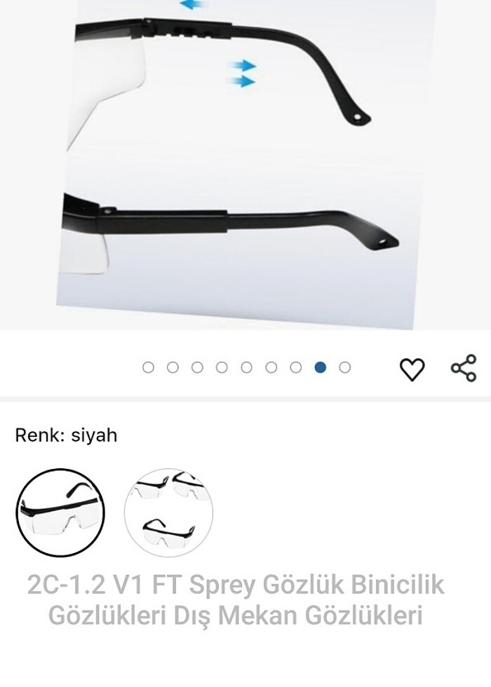 2C-1.2 V1 FT Sprey Gözlük Binicilik Gözlükleri Dış Mekan Gözlükl - Görsel 5