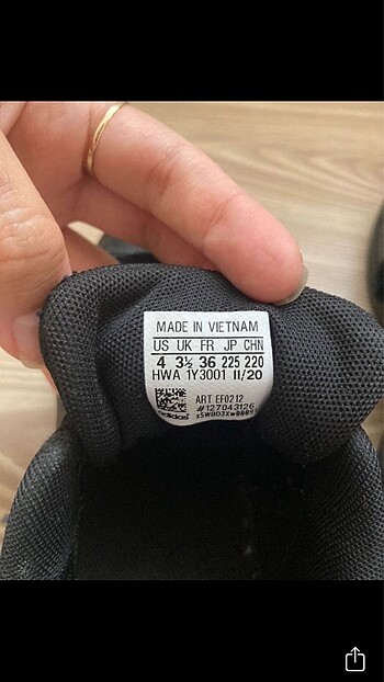 Adidas Adidas 36 numara siyah ayakkabı