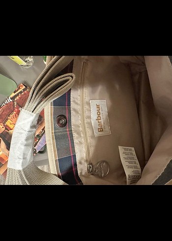 Barbour olivia tote bag Bej Keten Kadın Tote Çanta - Görsel 5