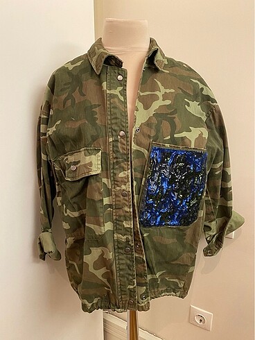 Zara kamuflaj ceket - Görsel 3
