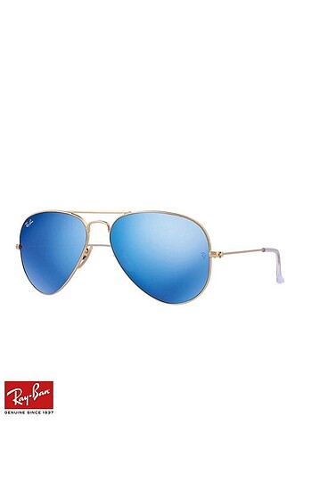 Rayban gözlük aviator flash mavi altın damla