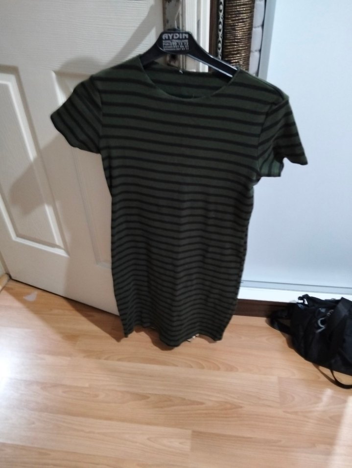 Siyah Kısa Kollu Hamile Tişörtü - Görsel 2