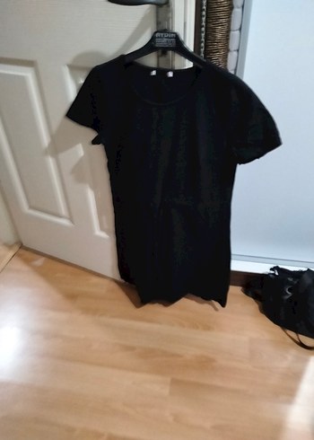 Siyah Kısa Kollu mini elbise - Görsel 3