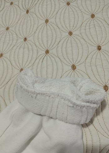 Kadın Beyaz Pamuklu Rahat Kesim Eşofman lastikli - Görsel 2