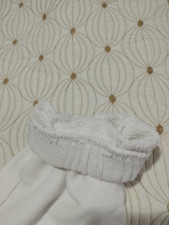 Kadın Beyaz Pamuklu Rahat Kesim Eşofman lastikli - Görsel 2