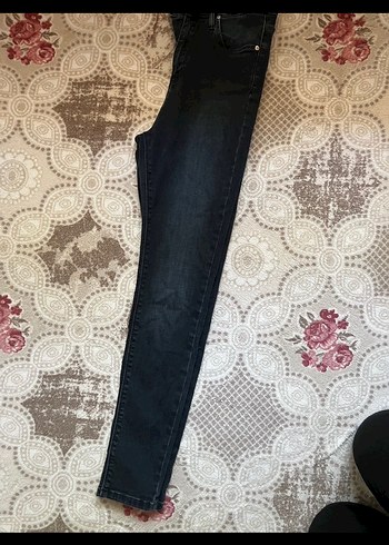 s Beden lacivert Renk Kadın Lacivert Dar Kesim Denim Pantolon