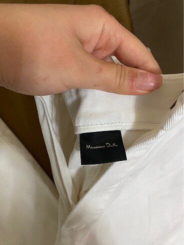 36 Beden Massimo Dutti Beyaz Pantolon