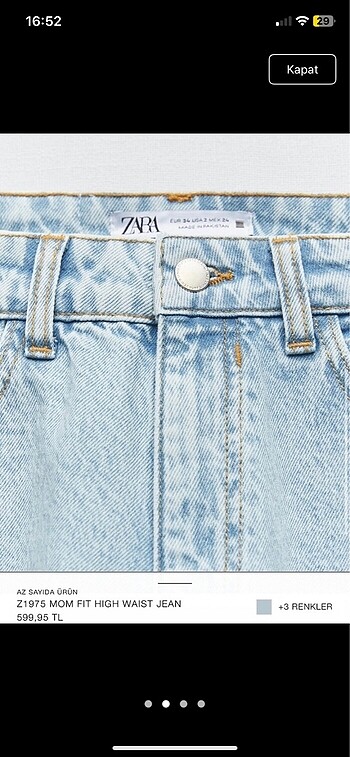 36 Beden Zara Jean
