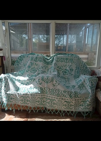 El dokuması pike yatak örtüsü - Görsel 4