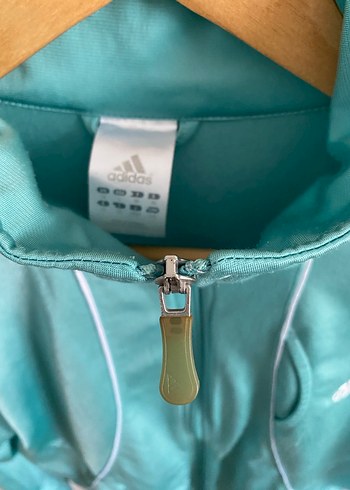 Turkuaz Fermuarlı Kadın Spor Ceket Orjinal - Görsel 3