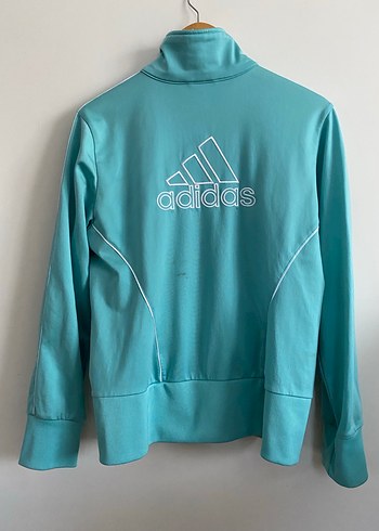 Adidas Turkuaz Fermuarlı Kadın Spor Ceket Orjinal